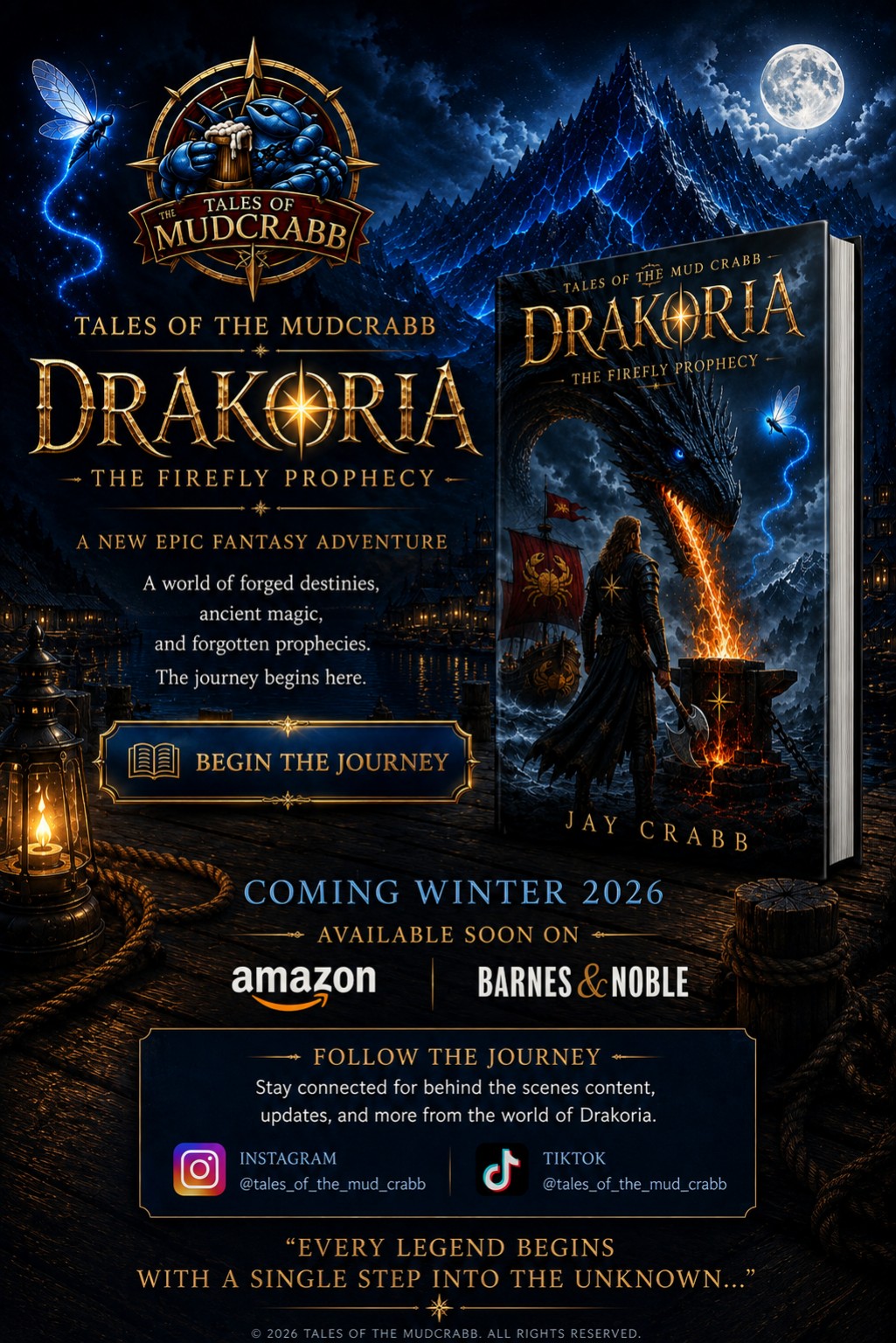 Promotional artwork for Drakoria: The Firefly Prophecy
